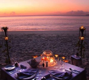 dinner in the beach
